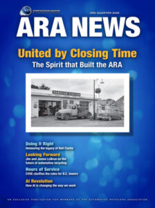 Cover of ARA News Q3 2026 issue. The magazine is published for members of the Automotive Retailers Association of BC.